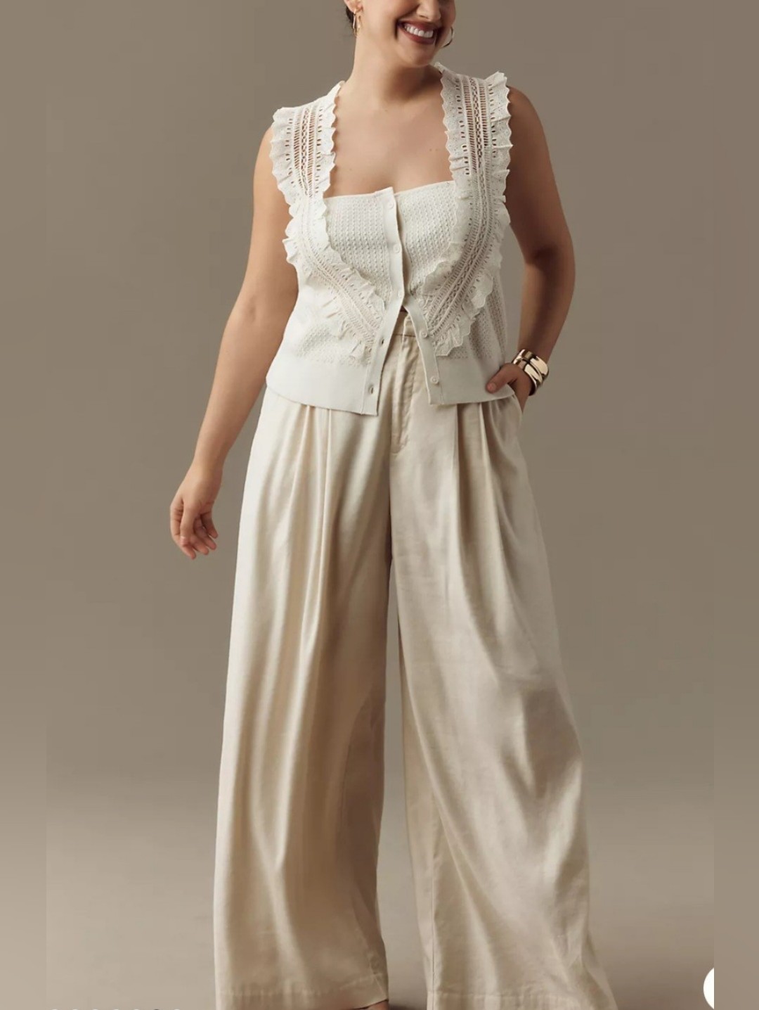 Anthropologie Pilcro Crafted Bib Sweater Tank